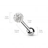 Piercing do jazyka vnitřní závit (vitrail medium)