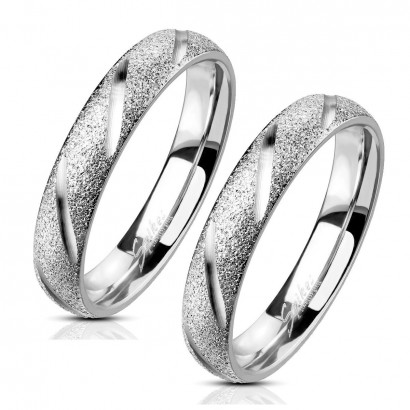 OPR1835 Ocelové snubní prsteny  - pár