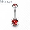 Piercing do pupíku - banánek TITAN (růžová)