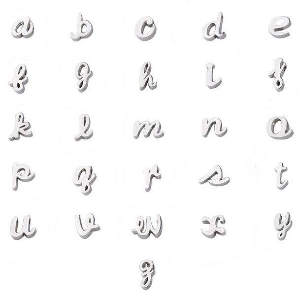 Levně S4U Navlékací ocelový přívěsek iniciála - písmeno V - PP-1004-V