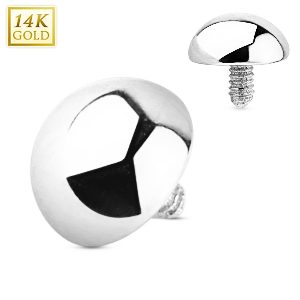 Zlatý piercing - dermál půlkulička 4 mm, Au 585/1000 - ZL01047-04-WG