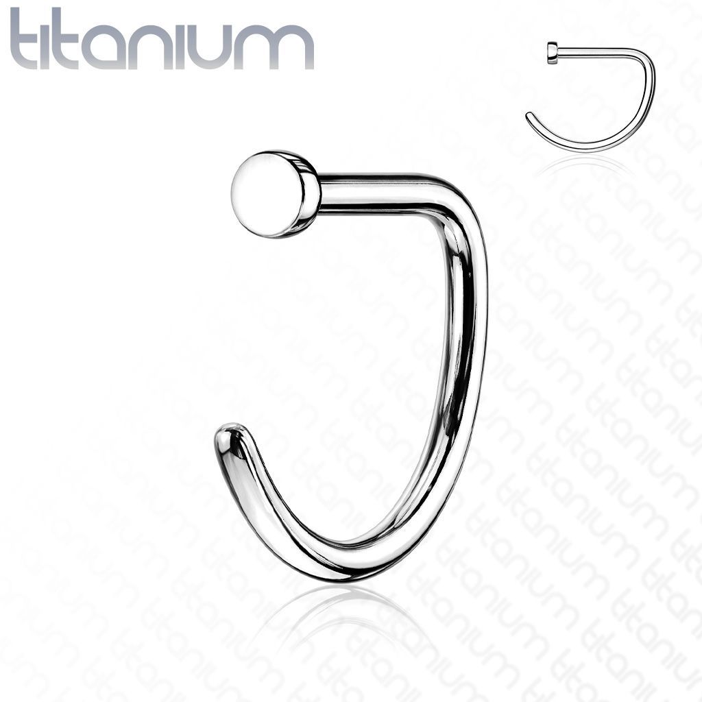 Levně Piercing do nosu - kruh titan (1,0 x 8 mm) - TIT1113-1008