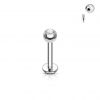 Piercing do brady - labreta (tyrkysová, 3 mm, 1,2 x 8 mm)
