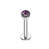 Piercing do brady - labreta 1,2 x 8 mm (tmavě růžová)