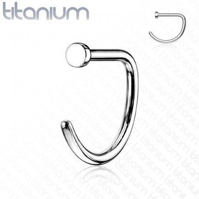 Piercing do nosu - kruh titan (1,0 x 10 mm)
