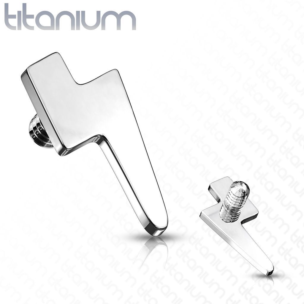 S4U Ozdoba k dermálu TITAN, závit 1,6 mm (lesklý titan) - TIT1120-ST