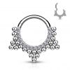 Ocelový piercing do nosu - septum