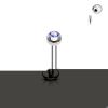 Piercing do brady - labreta (čirá, 3 mm, 1,2 x 6 mm)