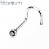 Piercing do nosu - TITAN (fialová)