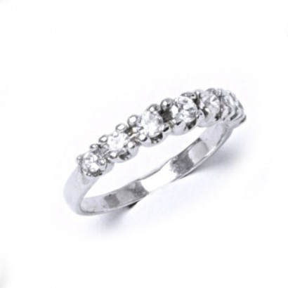 Stříbrný prsten se zirkony (1,83 g, 52)