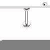Piercing do brady - labreta (tmavě růžová, 3 mm, 1,2 x 8 mm)