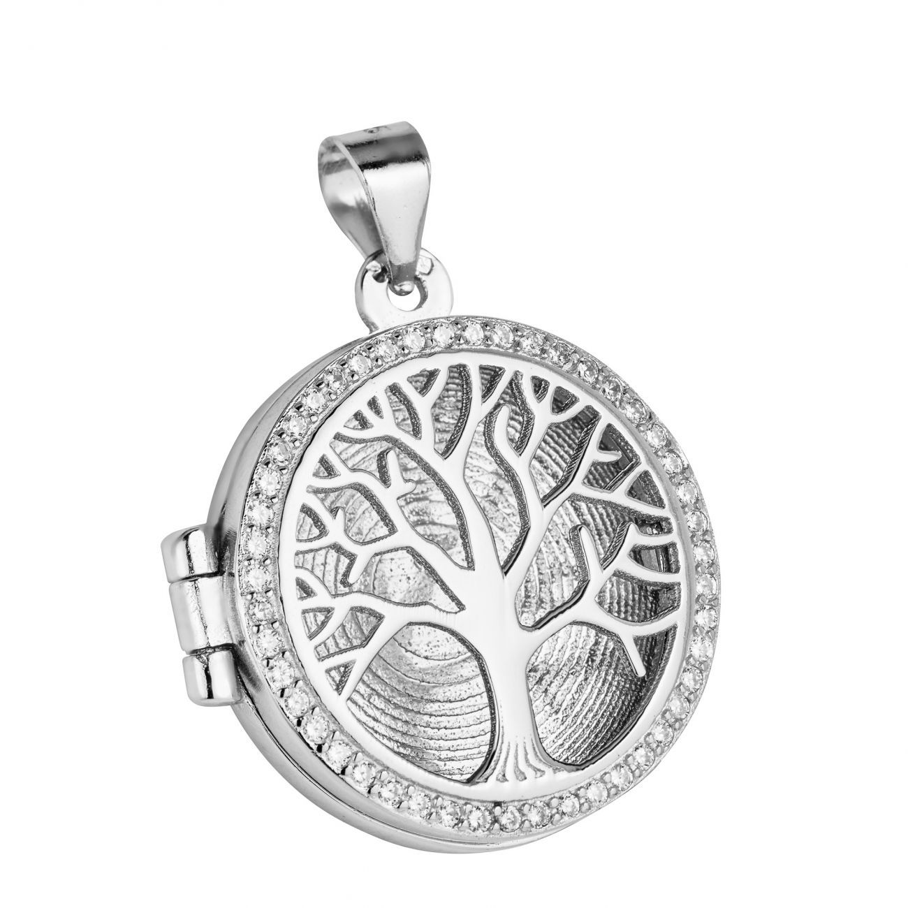 NUBIS Stříbrný přívěsek otevírací - medajlon strom života - NB-4076