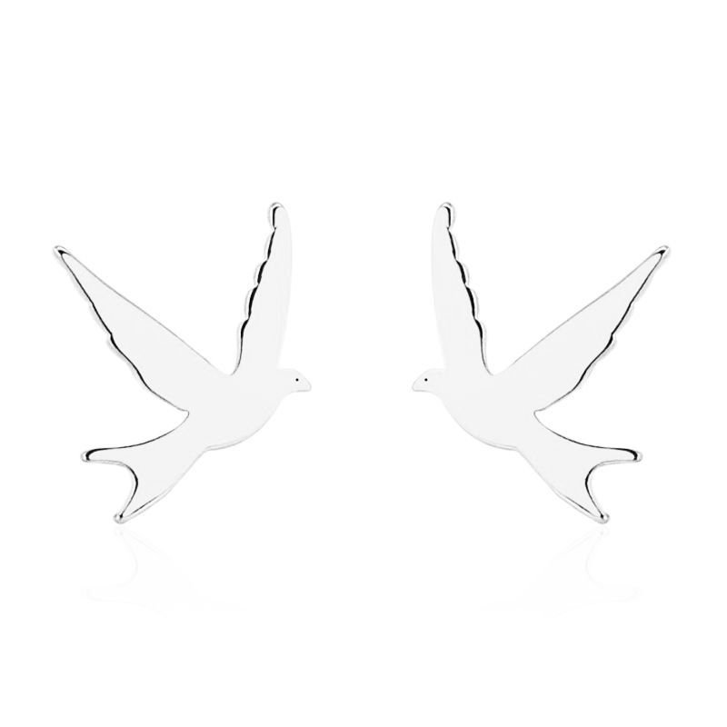 S4U Ocelové náušnice vlaštovky - OPN1757-ST