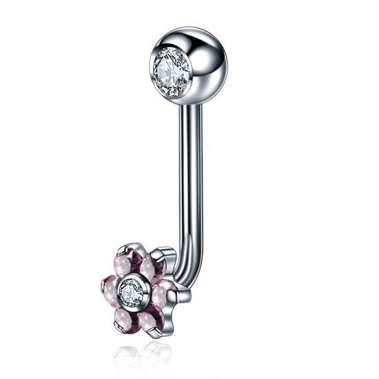 Levně S4U Christina piercing kytička (růžová) - KT003-P