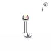 Piercing do brady - labreta (červená, 3 mm, 1,2 x 10 mm)
