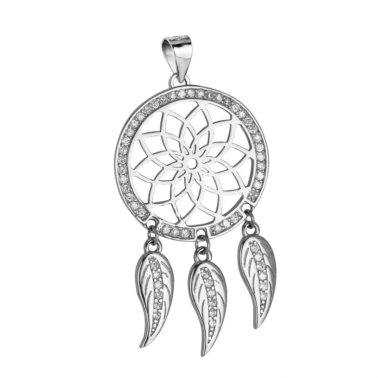 NUBIS Stříbrný přívěsek - lapač snů - NB-4058