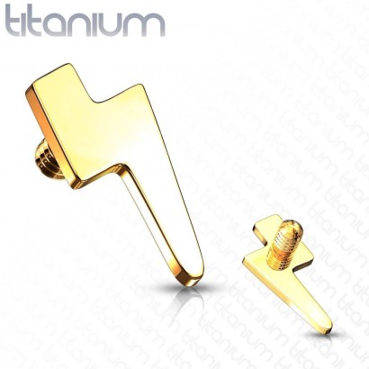Ozdoba k dermálu TITAN, závit 1,6 mm (žluté zlato)