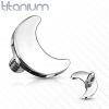 Náhradní ozdoba k labretě TITAN, závit 1,2 mm (lesklý titan)