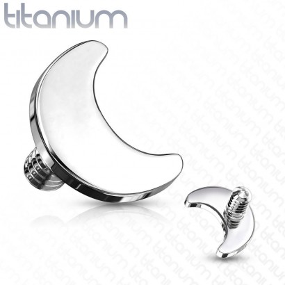 Náhradní ozdoba k labretě TITAN, závit 1,2 mm (lesklý titan)