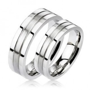 OPR1406 Snubní prsteny ocel - pár 6 mm