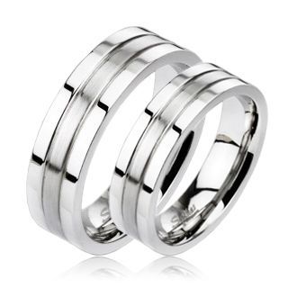 OPR1406 Snubní prsteny ocel - pár 6 mm - OPR1406-6