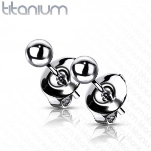 Titanové náušnice kuličky 4 mm