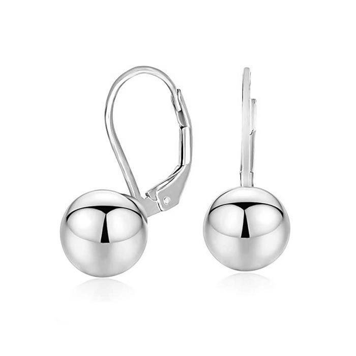 Levně NUBIS Stříbrné náušnice kuličky 8mm - NB-3299-08