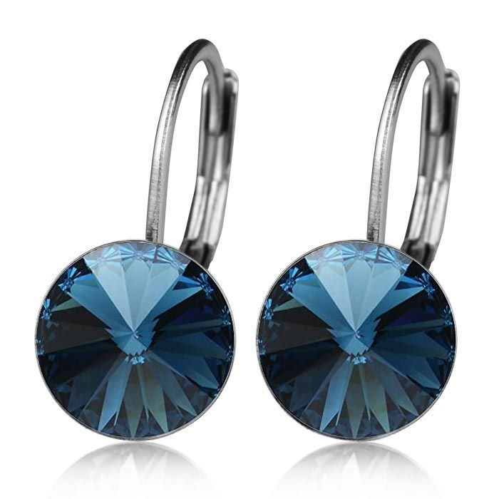 Levně NUBIS Ocelové náušnice s krystaly Swarovski, MONTANA - NBS08-MT