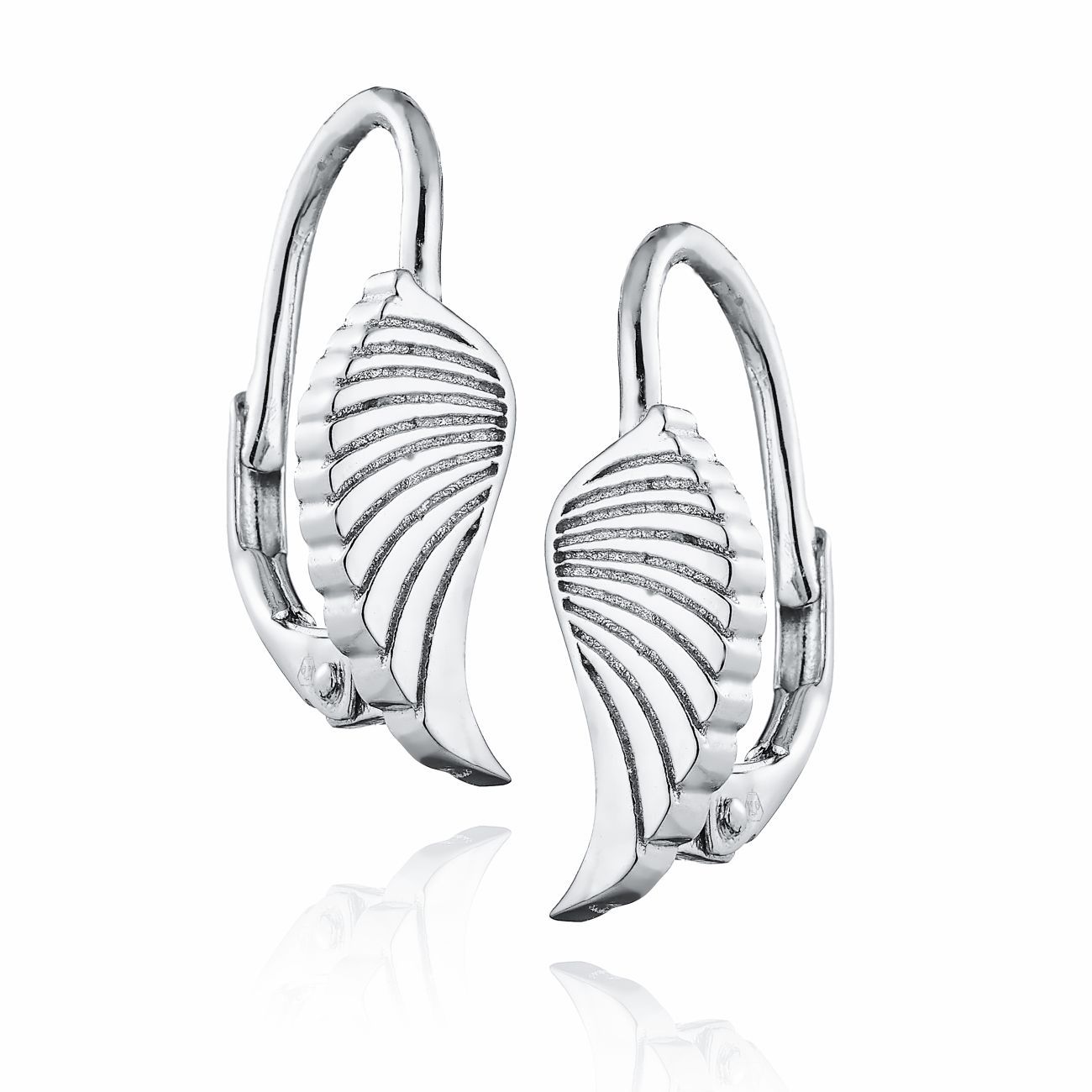 NUBIS Stříbrné náušnice andělská křídla - NB-3197