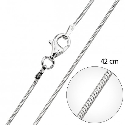 Stříbrný řetízek kulatý délka 42 cm 30002