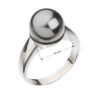 Stříbrný prsten se Swarovski perlou šedý 35022.3 vel. 54