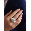Stříbrný prsten s krystaly Swarovski bílý 35028.1