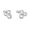 Stříbrné náušnice pecka s krystaly Swarovski bílé kulaté 31272.1