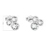 Stříbrné náušnice pecka s krystaly Swarovski bílé kulaté 31272.1