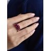 Stříbrný prsten s krystaly Swarovski červený 35014.3 cherry