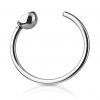 Piercing do nosu/ucha kruh se zirkonem (tmavě fialová)