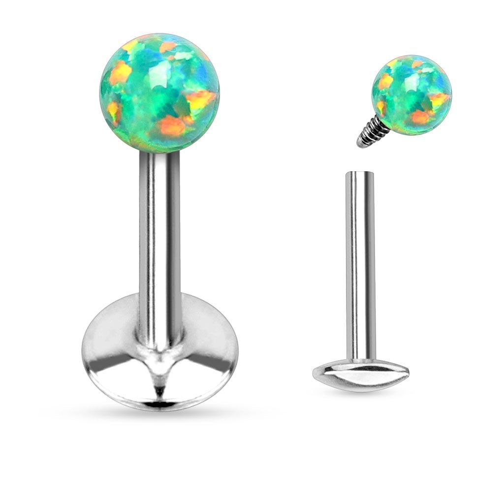 Levně Piercing do brady - opál - LB01039-OP21