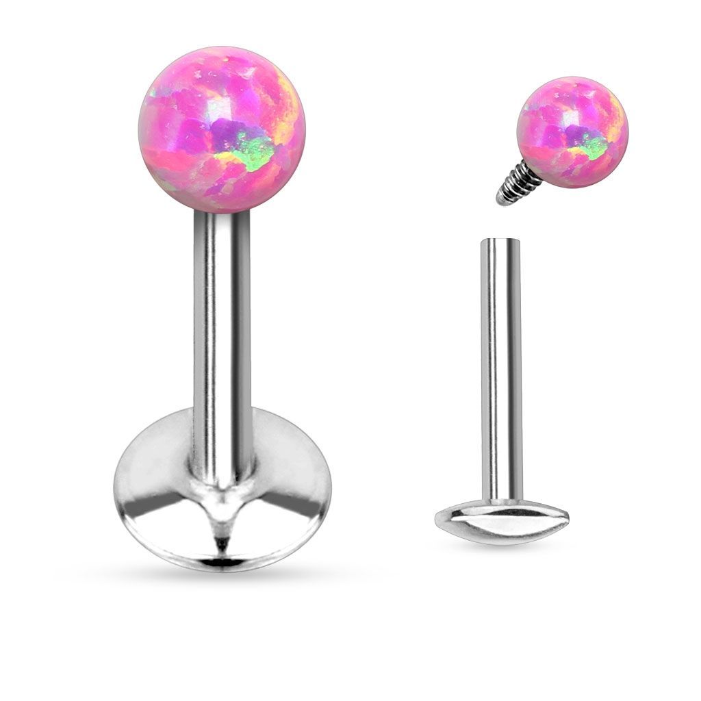 Levně Piercing do brady - opál - LB01039-OP22