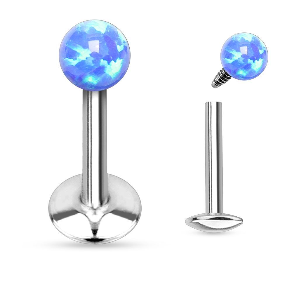 Levně Piercing do brady - opál - LB01039-OP05