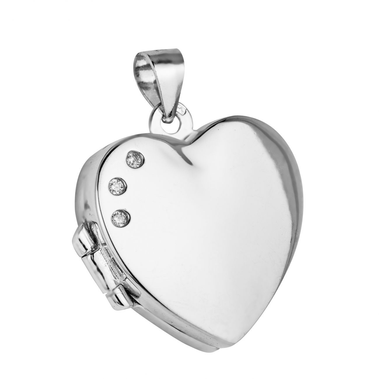 NUBIS Stříbrný přívěsek otevírací - medailon srdce - NB-4077