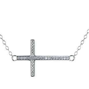Stříbrný náhrdelník s křížem