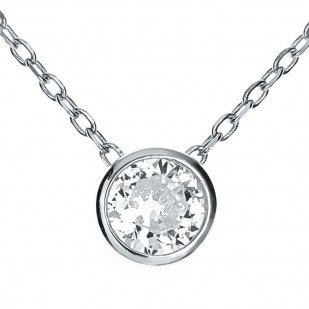 Stříbrný náhrdelník s přívěskem - kolečko