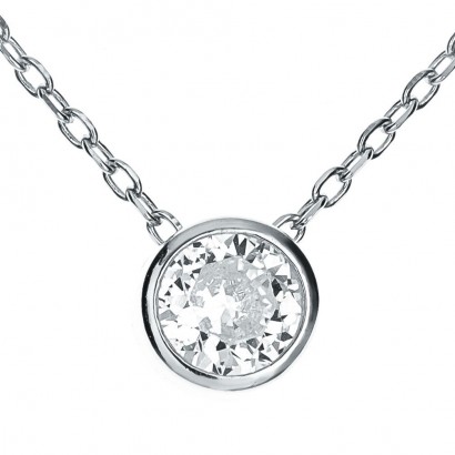 Stříbrný náhrdelník s přívěskem - kolečko