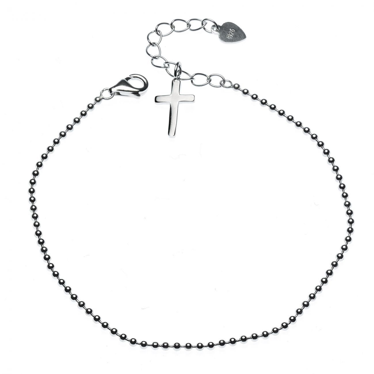 NUBIS Dámský stříbrný náramek s křížkem - NB-1050