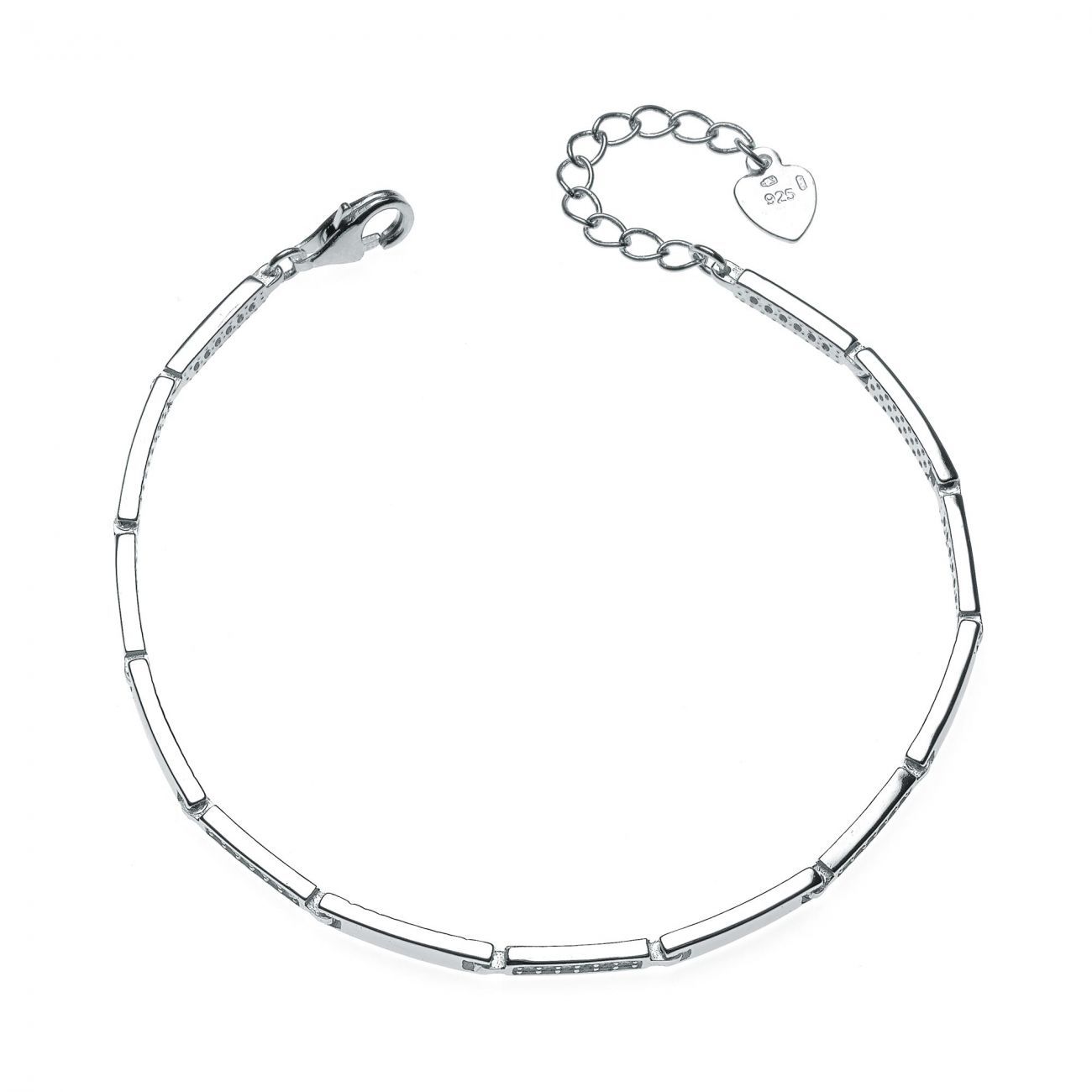 NUBIS Dámský stříbrný náramek se zirkony - NB-1064