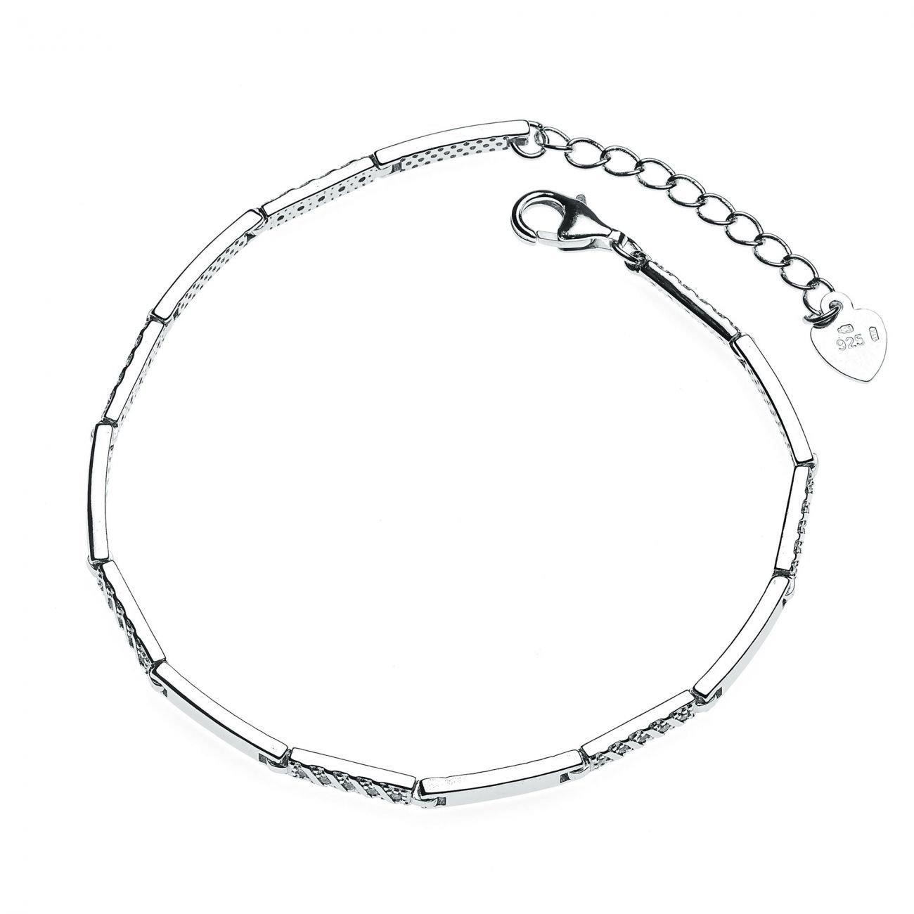 NUBIS Dámský stříbrný náramek se zirkony - NB-1065