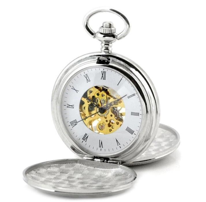 S4U Mechanické kapesní hodinky otevírací - cibule - KH0019-ST