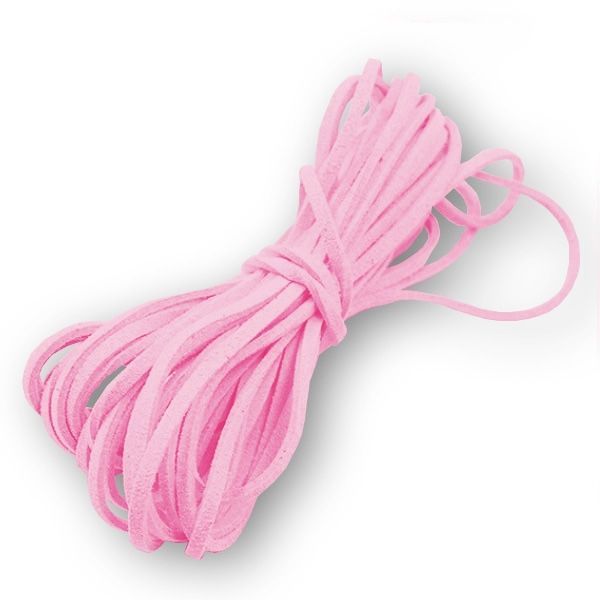 S4U Semišová šňůrka světle růžová - 2,5 mm, délka 100 cm - LR8001-13