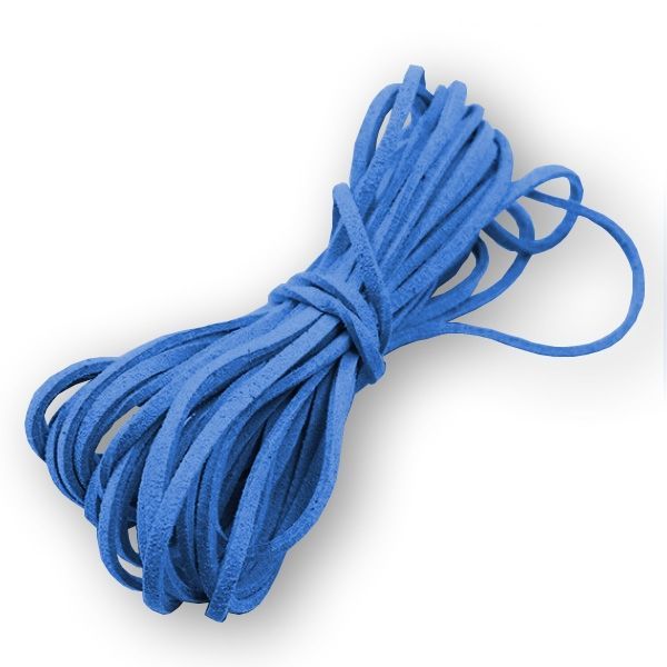 S4U Semišová šňůrka modrá - 2,5 mm, délka 100 cm - LR8001-19