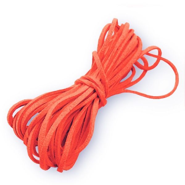 Semišová šňůrka korálová - 2,5 mm, délka 100 cm - LR8001-16